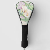 Pretty Pastel Calla Lily Personalized Golf Headcover (Vorderseite)