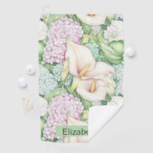 Pretty Pastel Calla Lily Personalized Golfhandtuch (Insitu)