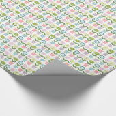 Pretty Pastel Flower Pots Pattern Geschenkpapier (Ecke)