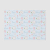Pretty Pastel Love and Flowers Pattern Seidenpapier (Vorderseite)