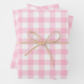 Pretty Pastel Pink And White Buffalo Plaid Geschenkpapier Set (Beispiel)