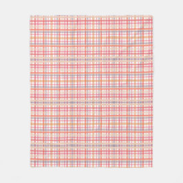 Pretty Pastel Plaid Fleecedecke