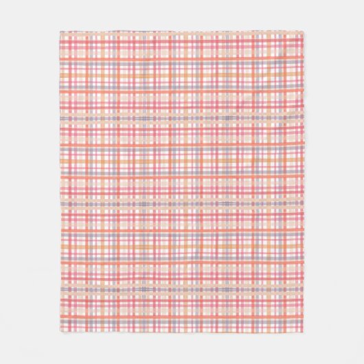 Pretty Pastel Plaid Fleecedecke (Vorderseite)