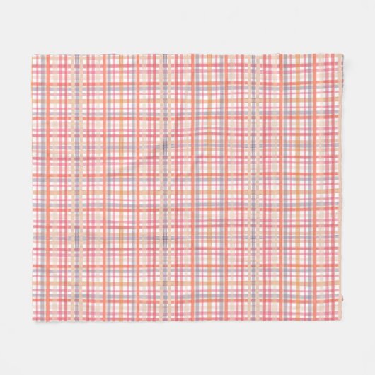 Pretty Pastel Plaid Fleecedecke (Vorderseite (Horizontal))