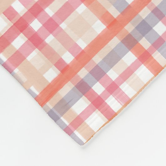 Pretty Pastel Plaid Fleecedecke (Ecke)