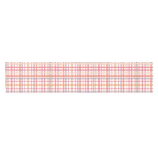 Pretty Pastel Plaid Kurzer Tischläufer (Horizontal)