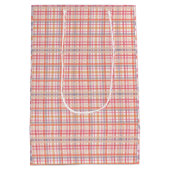 Pretty Pastel Plaid Mittlere Geschenktüte (Rückseite)