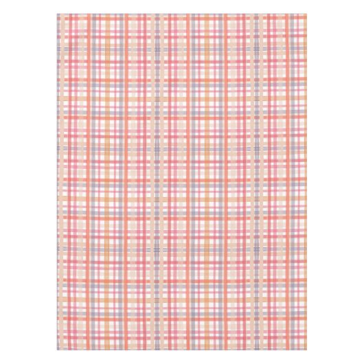 Pretty Pastel Plaid Tischdecke (Vorderseite)