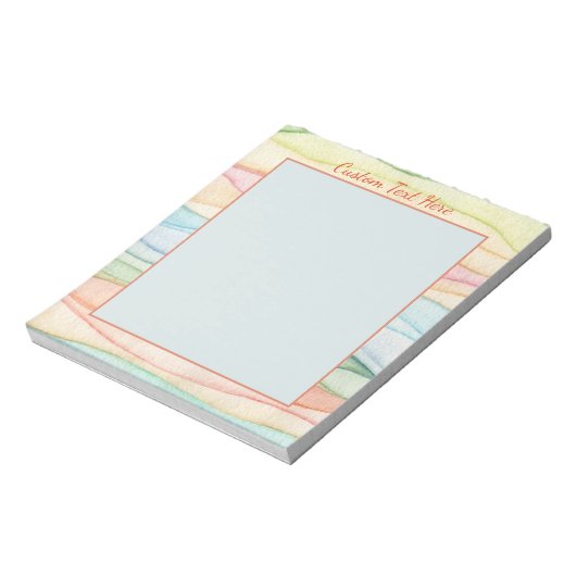 Pretty Pastel Rainbow Colors Personalized Notizblock (Rotiert)