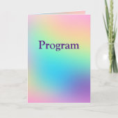 Pretty Pastel Rainbow Gradient Wedding Program Programm (Vorderseite)