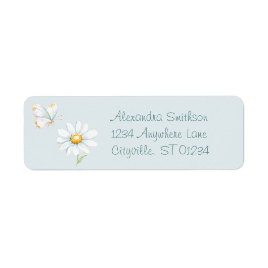 Pretty Pastel Watercolor Butterfly and Daisy (Vorne)