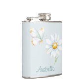 Pretty Pastel Watercolor Butterfly and Daisy Flachmann (Rechts)