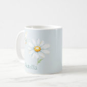 Pretty Pastel Watercolor Butterfly and Daisy Kaffeetasse (Vorderseite Links)