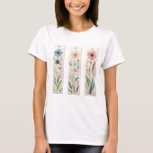 PRETTY PASTEL WILDFLOWER BRUSHSTROKES T-Shirt (Vorderseite)