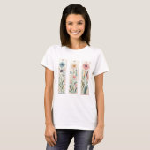 PRETTY PASTEL WILDFLOWER BRUSHSTROKES T-Shirt (Vorne ganz)