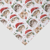 Pretty Pattern Christmas Cat Face Illustrations Seidenpapier (Ausschnitt)