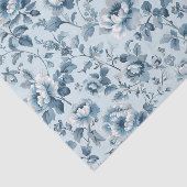Pretty Pattern of Flowers in Shades of Blue Seidenpapier (Ausschnitt)