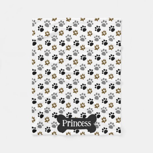 Pretty Paws Personalisieren Fleecedecke (Vorderseite)