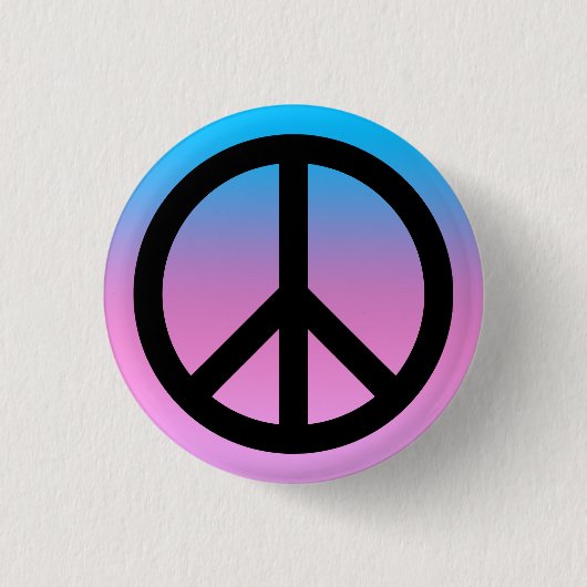 Pretty Peace Symbol Button (Vorderseite)