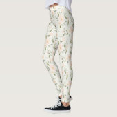 Pretty Peach Flowers Leggings (Links)