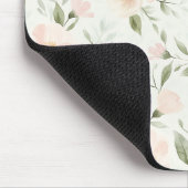 Pretty Peach Flowers Mousepad (Ecke)