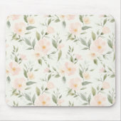 Pretty Peach Flowers Mousepad (Vorne)