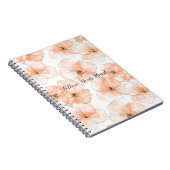 Pretty Peach Flowers Notizblock (Rechte Seite)