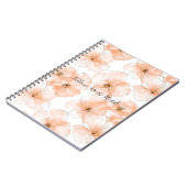 Pretty Peach Flowers Notizblock (Linke Seite)