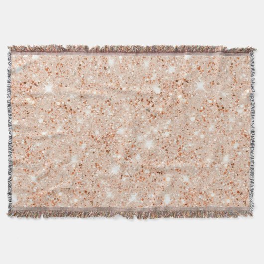 Pretty Peach Glitter Decke (Vorderseite)