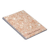 Pretty Peach Glitter Dreams Notizblock (Rechte Seite)
