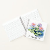 Pretty Personalized Birth Month Flower Custom Name Notizblock (Innenseite)