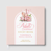 Pretty petals and prosecco blush gold guest book gästebuch (Vorderseite)