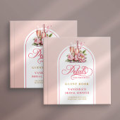 Pretty petals and prosecco blush gold guest book gästebuch