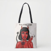 Pretty & Petty as Hell Teufelsmädchen-Tragetasche Tasche (Vorderseite)
