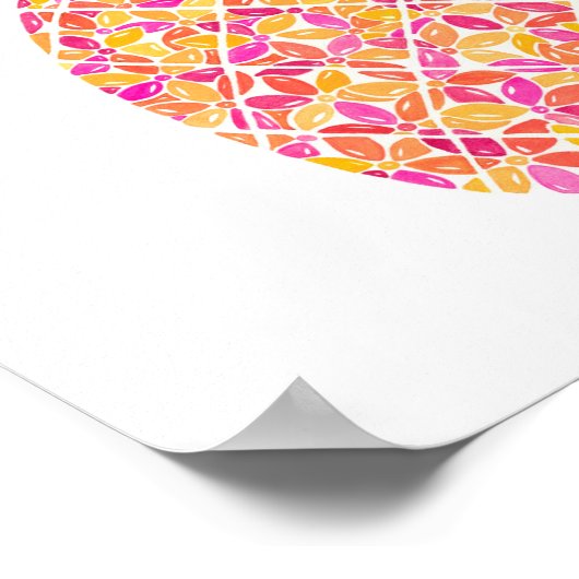 Pretty Pineapple Print Poster (Ecke)