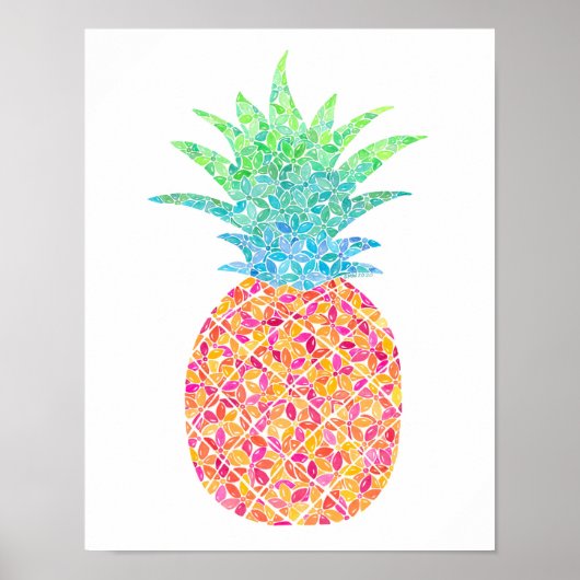 Pretty Pineapple Print Poster (Vorne)