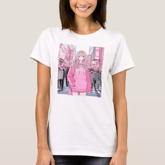 Pretty Pink|寿司娘 Tシャツ GenerativeAI T-shirt (Vorderseite)