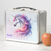 Pretty Pink and Blue Unicorn Metal Lunch Box (Beispiel)