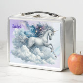 Pretty Pink and Blue Unicorn Metal Lunch Box (Beispiel)