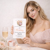 Pretty Pink and Orange Tulip 21st Birthday Einladung