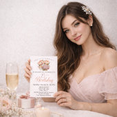 Pretty Pink and Orange Tulip 25th Birthday Einladung