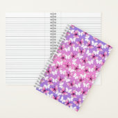Pretty Pink and White Butterfly Spiral Notebook Notizblock (Innen)