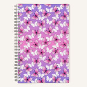 Pretty Pink and White Butterfly Spiral Notebook Notizblock (Vorderseite)