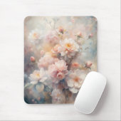 Pretty Pink and White Flowers  Mousepad (Mit Mouse)