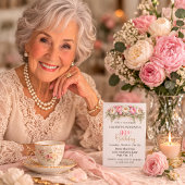 Pretty Pink and White Peony 99th Birthday Einladung