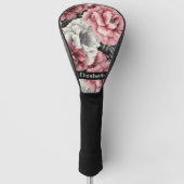 Pretty Pink and White Peony Personalized Golf Headcover (Vorderseite)