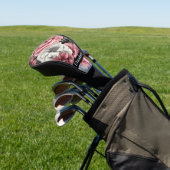 Pretty Pink and White Peony Personalized Golf Headcover (In SItu)