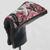 Pretty Pink and White Peony Personalized Golf Headcover (3/4 Vorderseite)