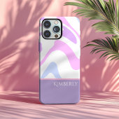 Pretty Pink Blue Purple Abstract Personalized Case-Mate iPhone Hülle