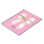 Pretty Pink Bow Notizblock (Linke Seite)